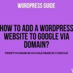 How to add a wordpress website to google via Domain