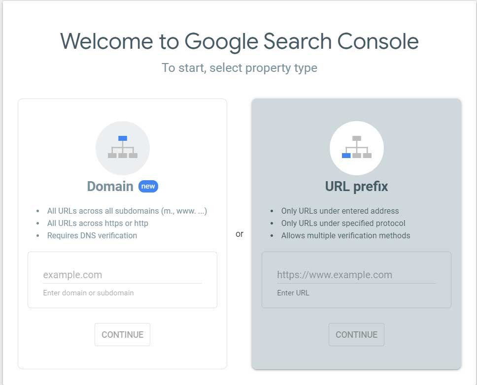 Add to Google via URL Prefix