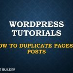 1. How to Duplicate Pages & Posts