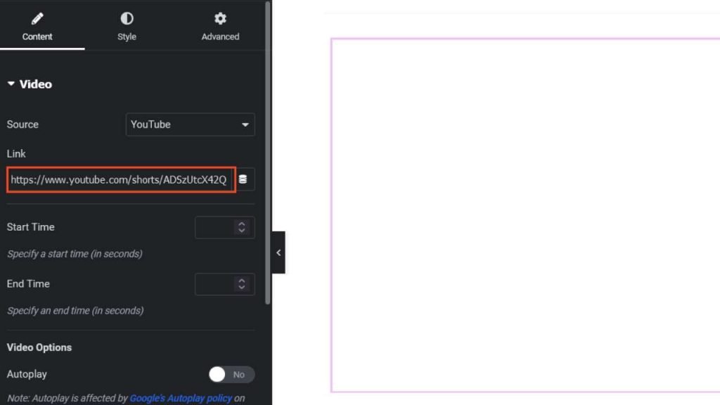 2. Add URL to elementor