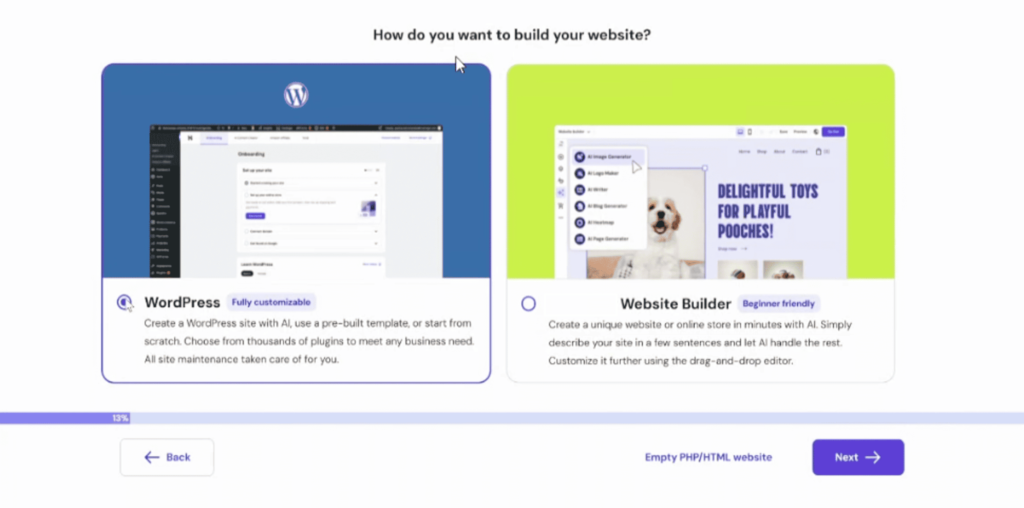 Step 3: Choose WordPress