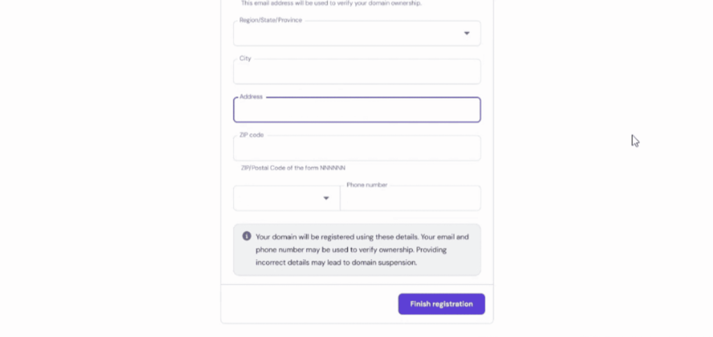 Step 8: Complete Your Contact Information